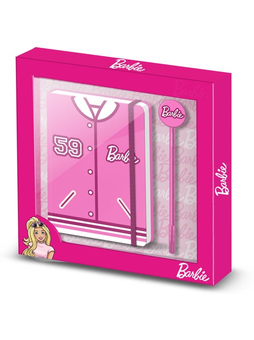 Barbie Varsity Confezione Regalo con Diario e Penna a Sfera Fashion, Rosa - Kiabi