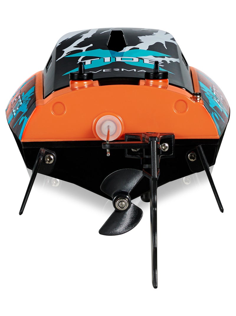 Barca radiocomandata - OVERMAX - X-Tide - 25 km/h - 2 x 17 min Arancione - Kiabi