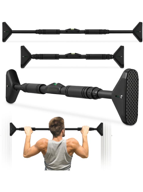 Barra trazioni regolabile 70-100 cm fino a 200 kg per porta nera – HyperMotion - Kiabi