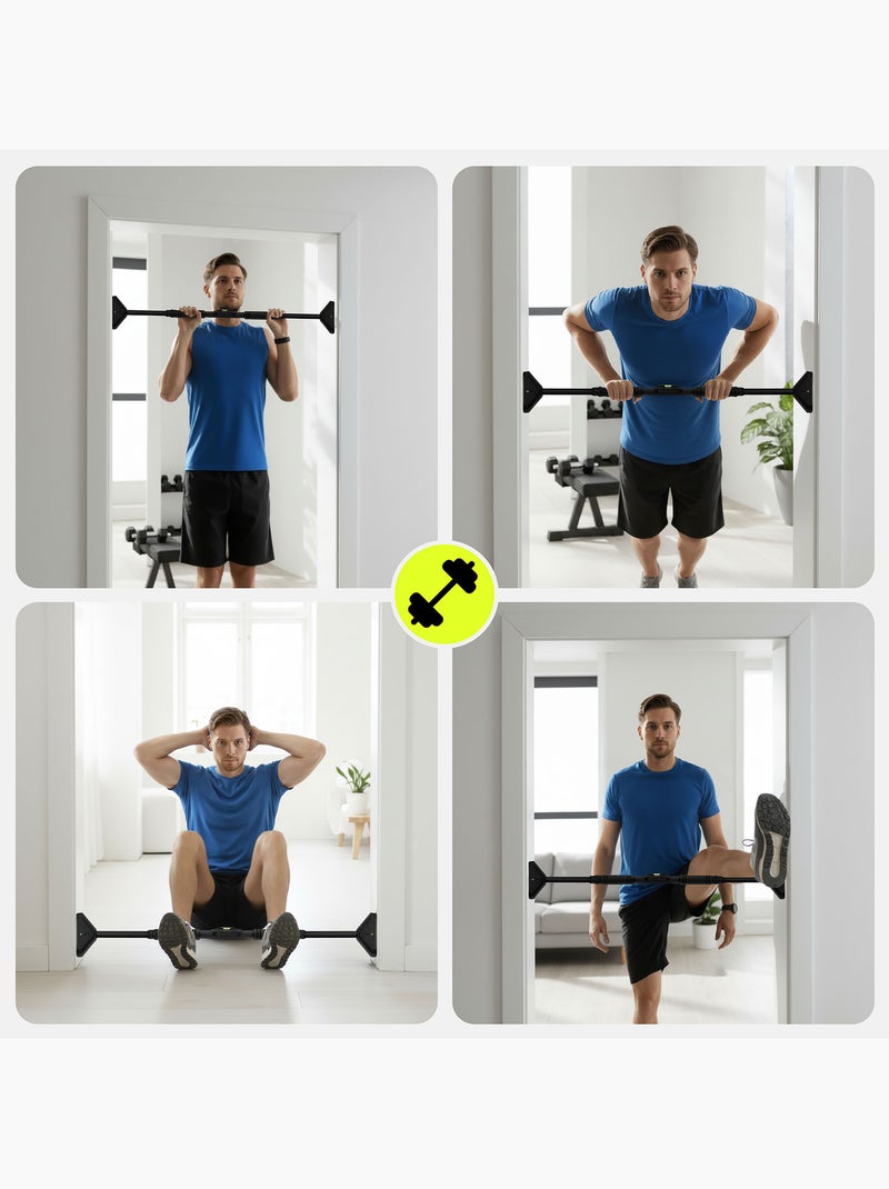 Barra trazioni regolabile 70-100 cm fino a 200 kg per porta nera – HyperMotion N/D - Kiabi