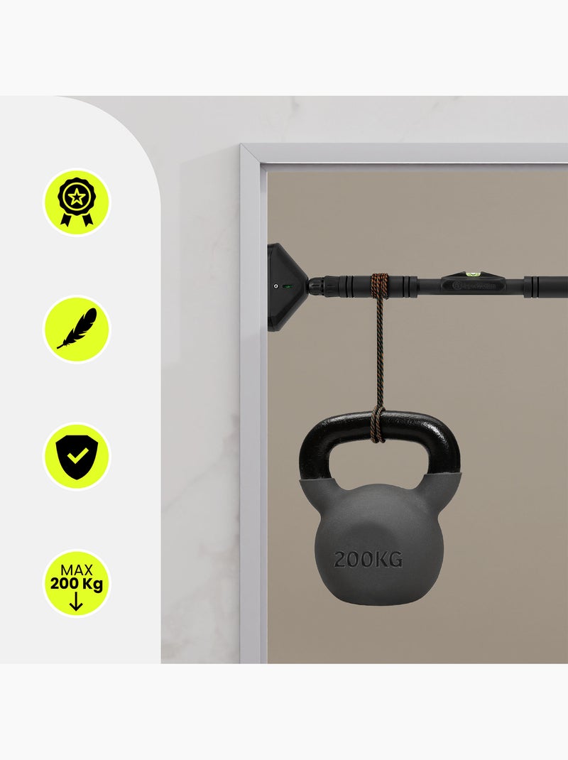 Barra trazioni regolabile 70-100 cm fino a 200 kg per porta nera – HyperMotion N/D - Kiabi