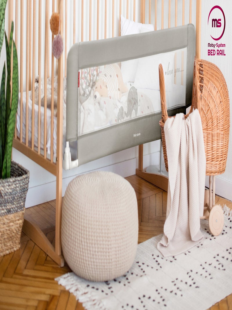 Barriera letto bambini 0-18 mesi pieghevole anti caduta rete sicura Grigio - Kiabi