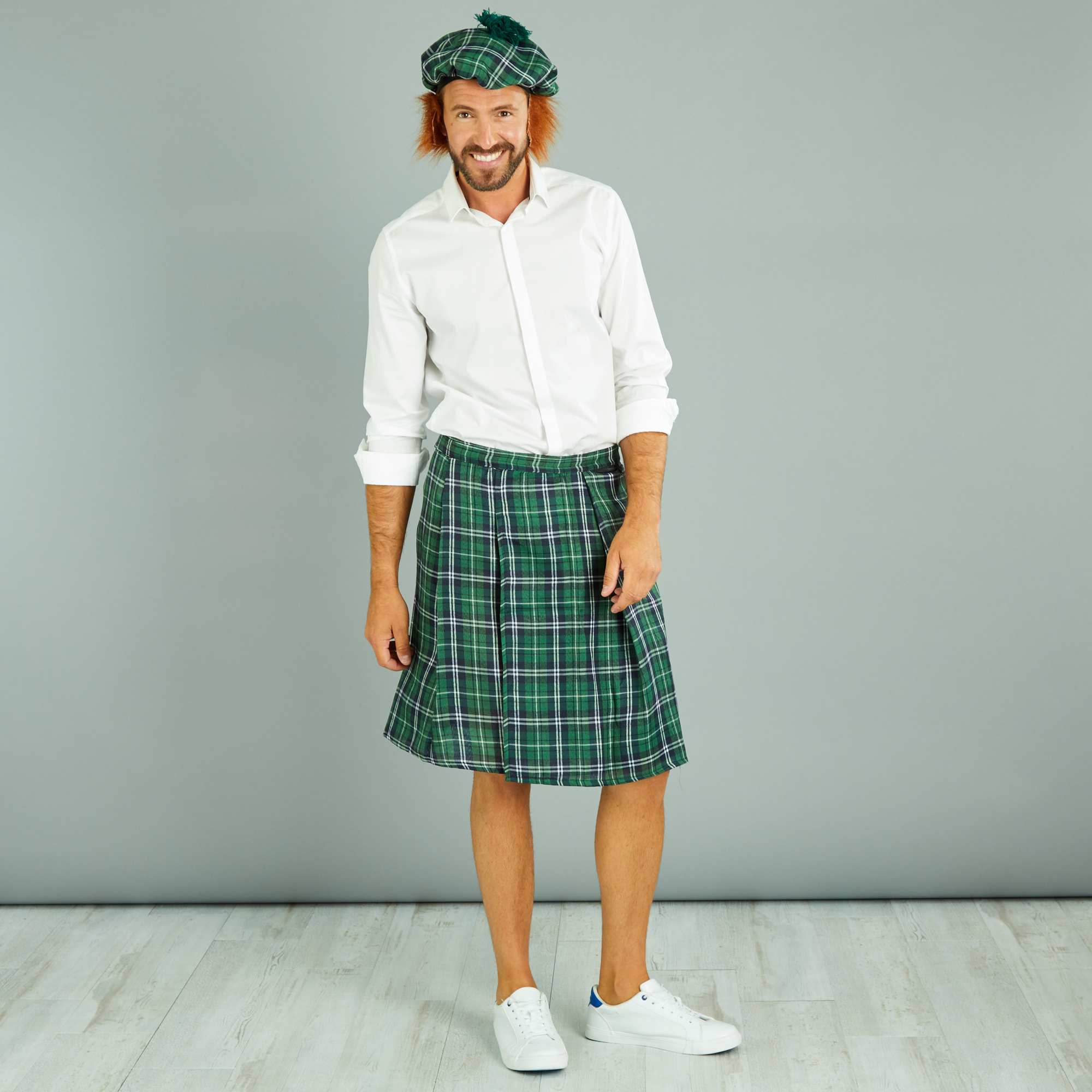 Basco Uomo In Cotone - Berretto Piatto Scozzese, Taglie M/L/XL, Vari Colori - Foto 3