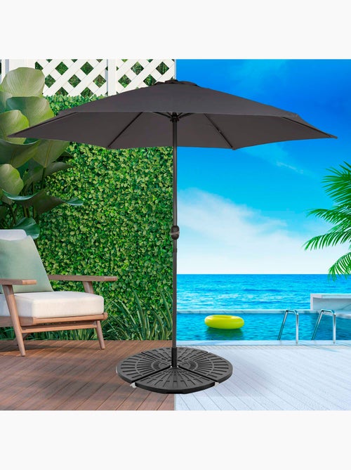 Base per ombrellone rotonda ricaricabile 4 pezzi aktive giardino 48x48x7,5 cm - Kiabi