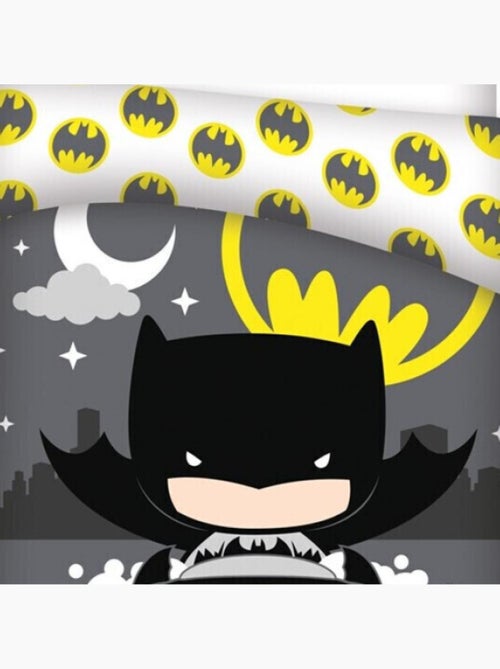 Batman - Completo Letto per Bambini in Cotone Biologico DC Kids - Copripiumino 140x200 cm - Kiabi Batman - Completo Letto per Bambini in Cotone Biologico DC Kids - Copripiumino 140x200 cm - Kiabi
