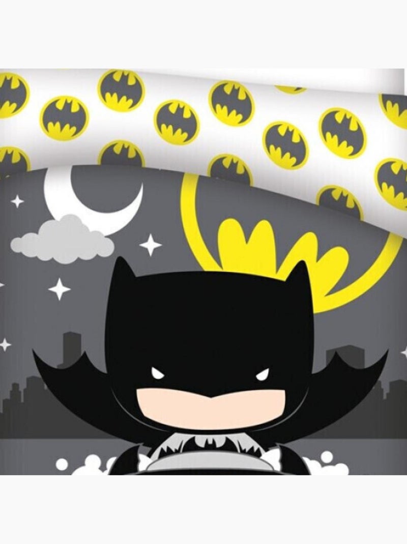 Batman - Completo Letto per Bambini in Cotone Biologico DC Kids - Copripiumino 140x200 cm Multicolore - Kiabi