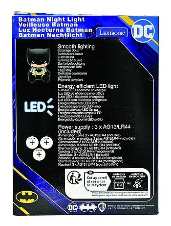 Batman 3D design cambia colore luce notturna tascabile circa 13cm