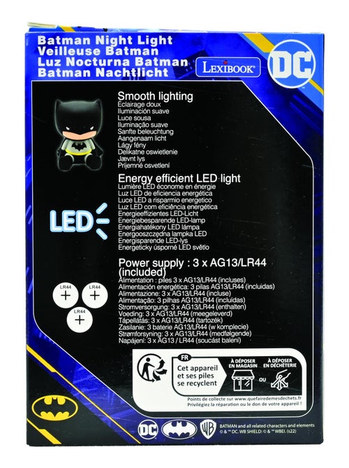 Batman 3D design cambia colore luce notturna tascabile circa 13cm - Kiabi