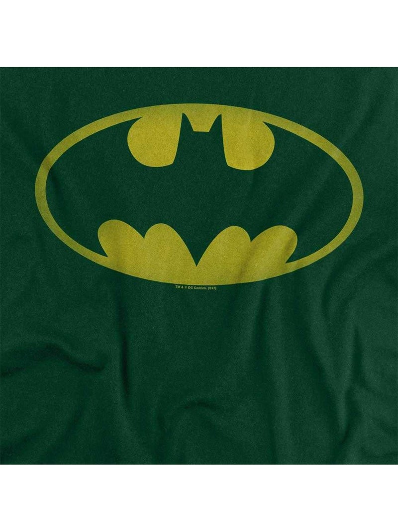 Batman Maglietta Lavato Logo Adulto Unisex Verde scuro - Kiabi