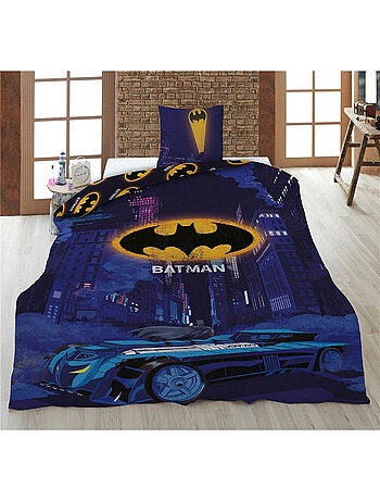 Batman, parure di letto per bambini stampata reversibile in policotone, BATMOBILE