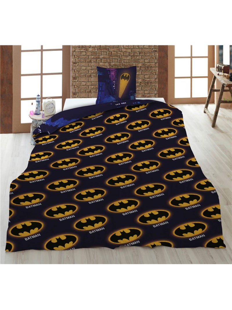 Batman, parure di letto per bambini stampata reversibile in policotone, BATMOBILE Multicolore - Kiabi
