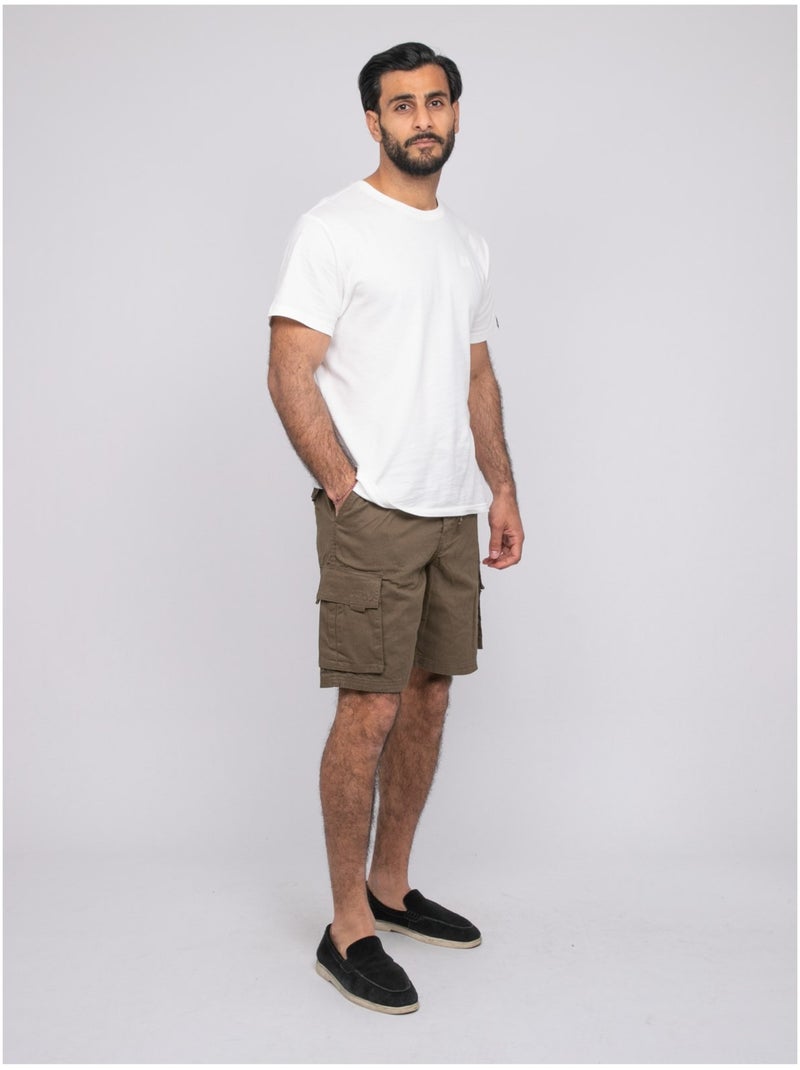 Battaglia di cotone Bermuda BURT Cachi - Kiabi