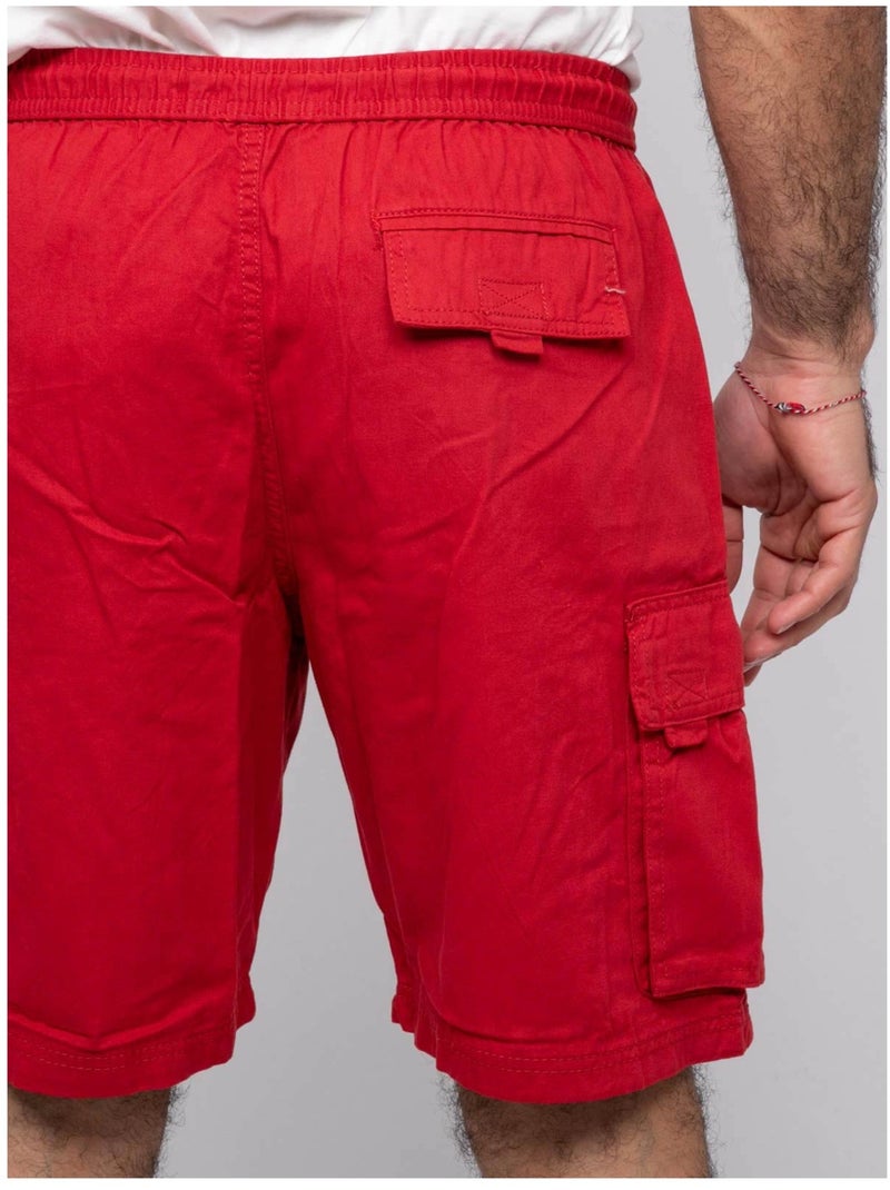 Battaglia di cotone Bermuda BURT Rosso - Kiabi