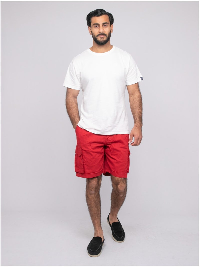 Battaglia di cotone Bermuda BURT Rosso - Kiabi