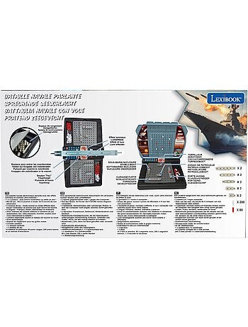 Battaglia navale elettronica parlante con luci da 1 a 2 giocatori (FR/DE/IT/NL)
