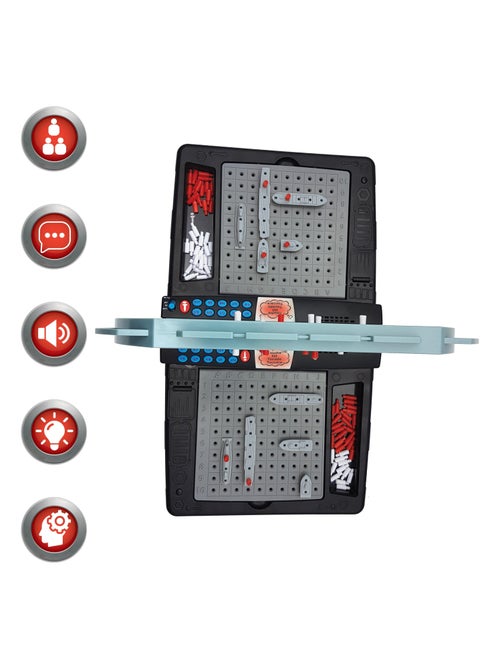 Battaglia navale elettronica parlante con luci da 1 a 2 giocatori (FR/DE/IT/NL) - Kiabi