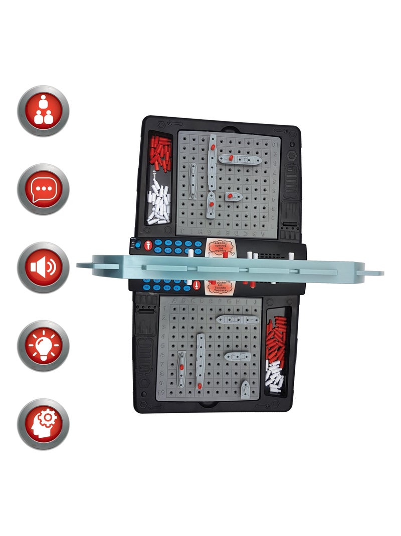 Battaglia navale elettronica parlante con luci da 1 a 2 giocatori (FR/DE/IT/NL) Grigio - Kiabi