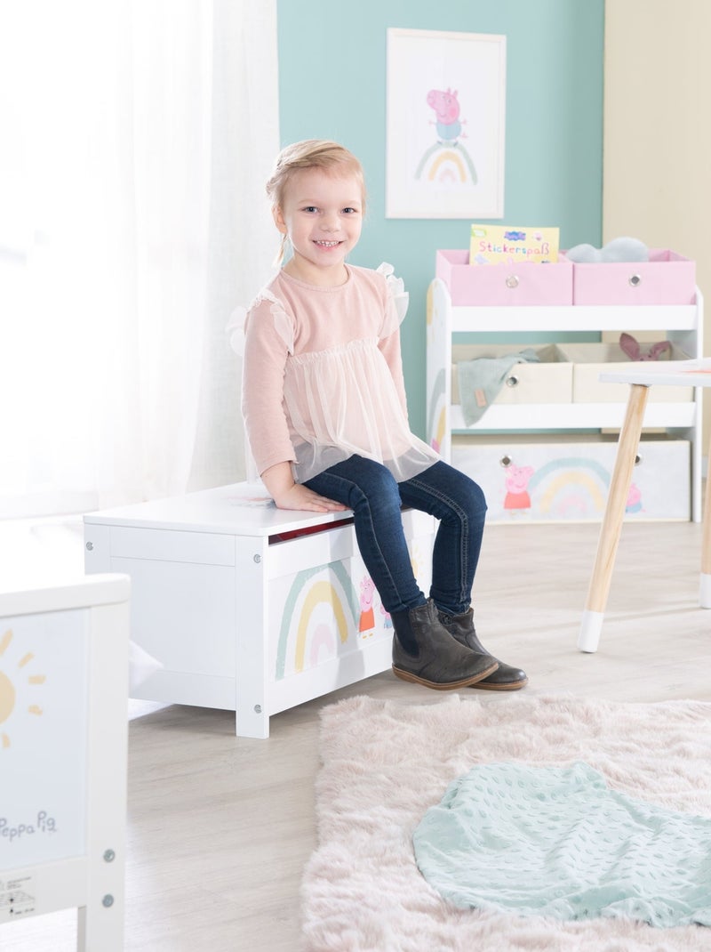Baule giocattoli a chiusura soft "Roba Peppa Pig" Bianco Rosa - Kiabi