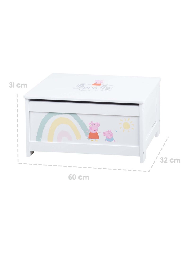 Baule giocattoli a chiusura soft "Roba Peppa Pig" Bianco Rosa - Kiabi