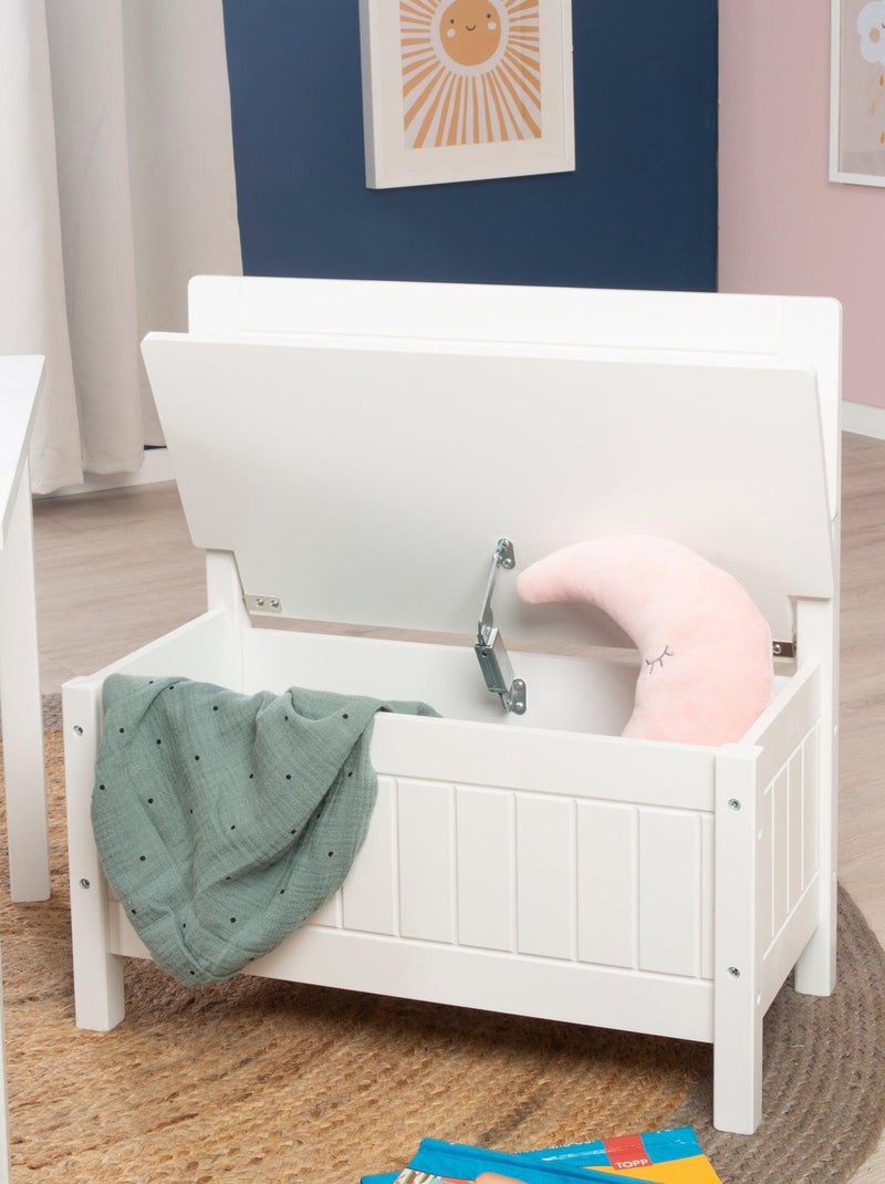 Baule giocattoli in legno con chiusura soft – ROBA Bianco - Kiabi