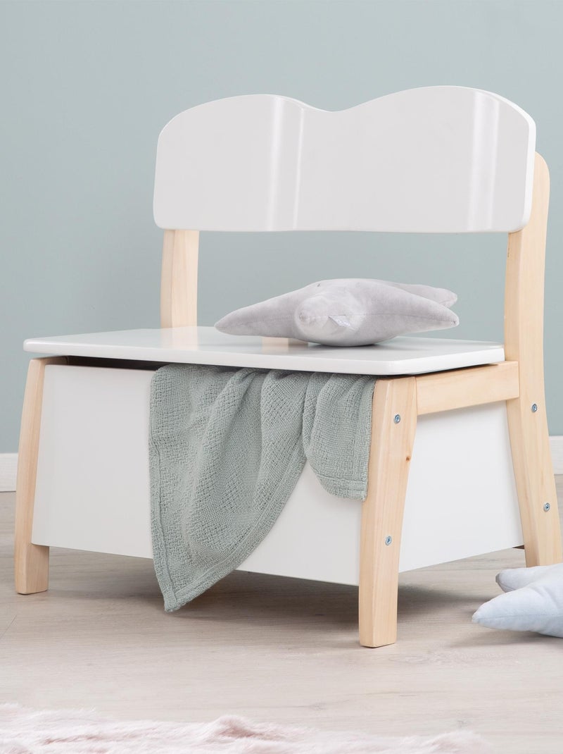 Baule giocattoli in legno massello – ROBA Bianco - Kiabi