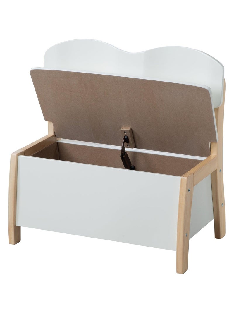 Baule giocattoli in legno massello – ROBA Bianco - Kiabi
