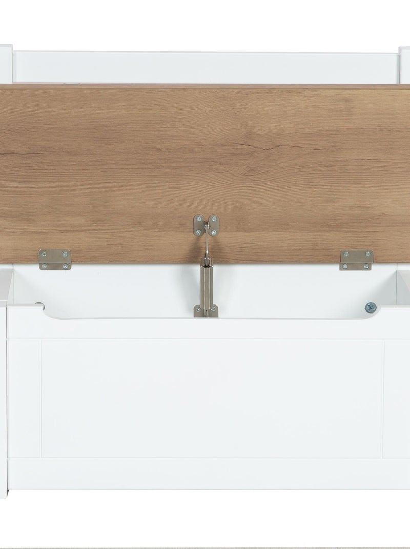 Baule giocattoli in melaminico antigraffio "Roba Woody" Bianco - Kiabi