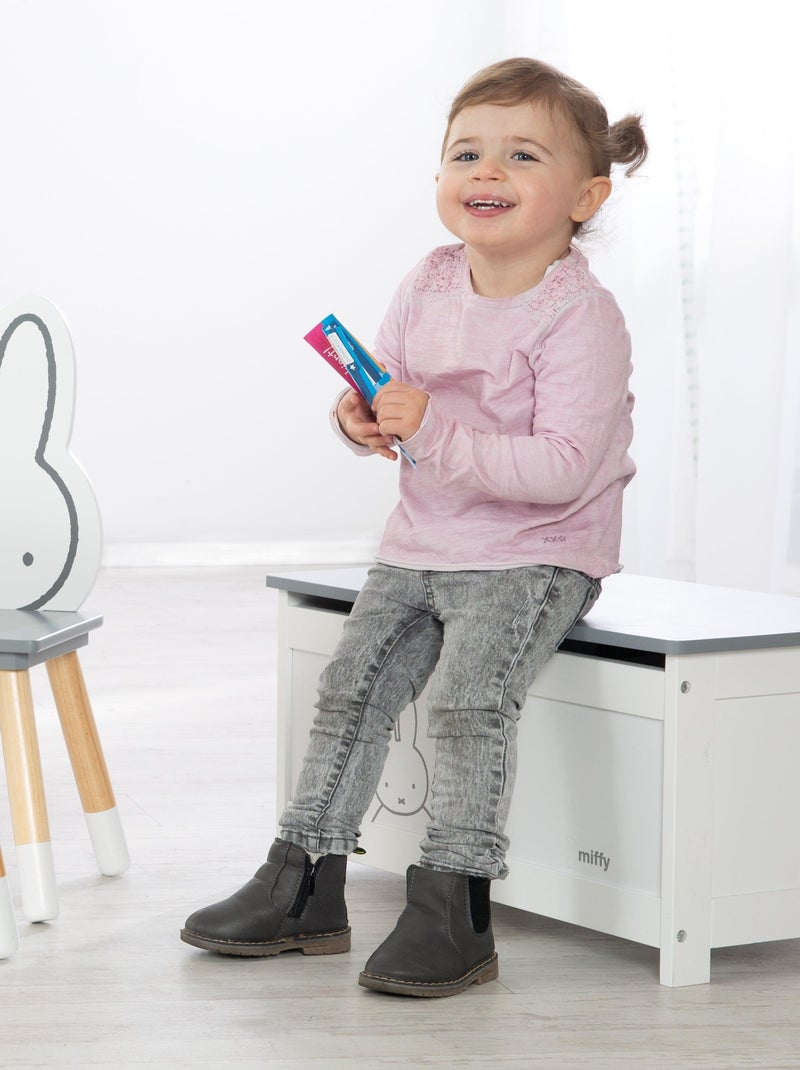 Baule‑giocattoli in legno con chiusura soft "miffy®" – ROBA Grigio bianco - Kiabi
