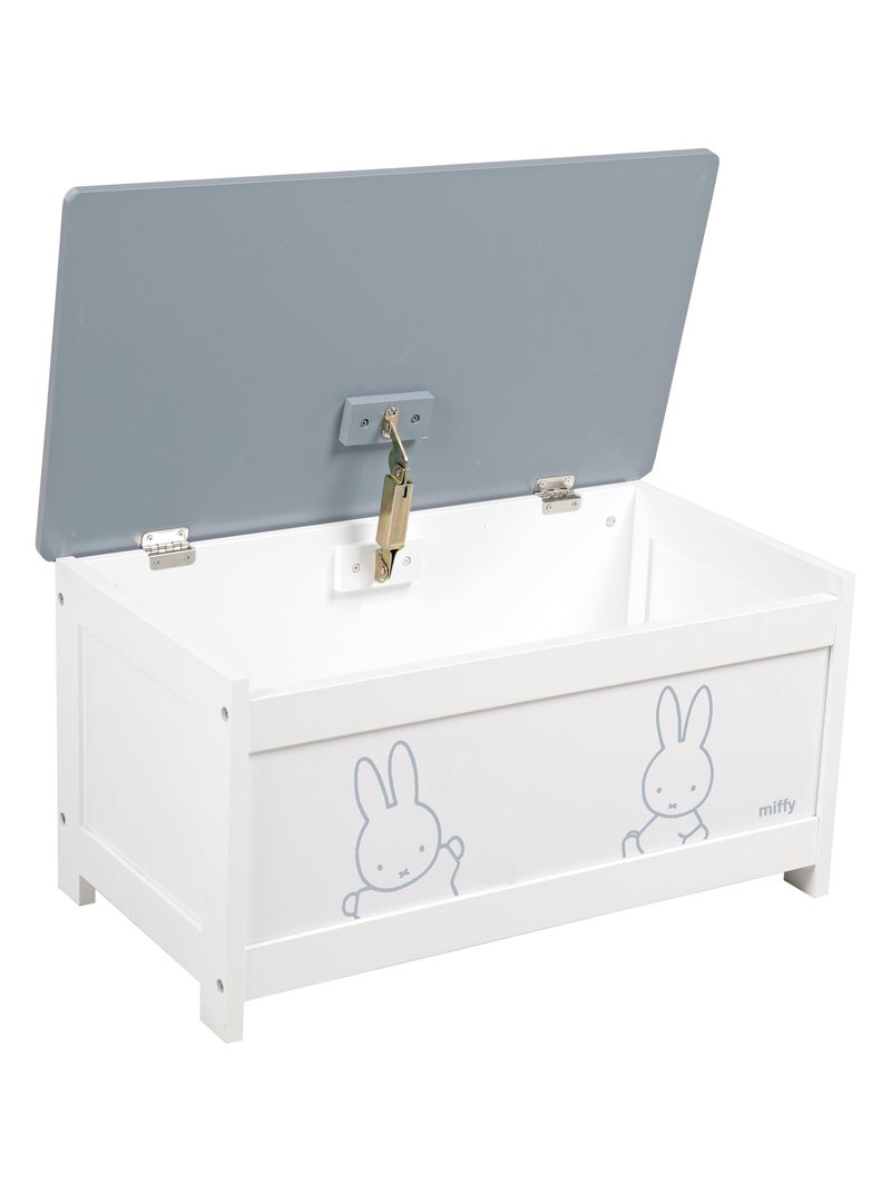 Baule‑giocattoli in legno con chiusura soft "miffy®" – ROBA Grigio bianco - Kiabi