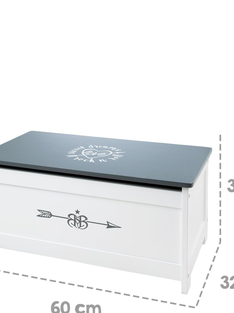 Baule‑giocattoli in legno "Rock Star Baby" – ROBA Grigio bianco - Kiabi