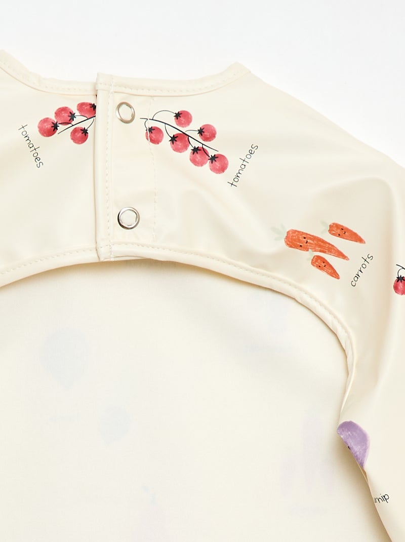 Bavaglino a grembiule unisex per bebè Beige - Kiabi