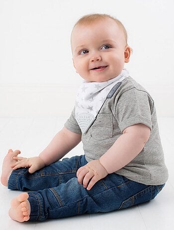 Bavaglino bandana con massaggiagengive, stella | Cheeky Chompers