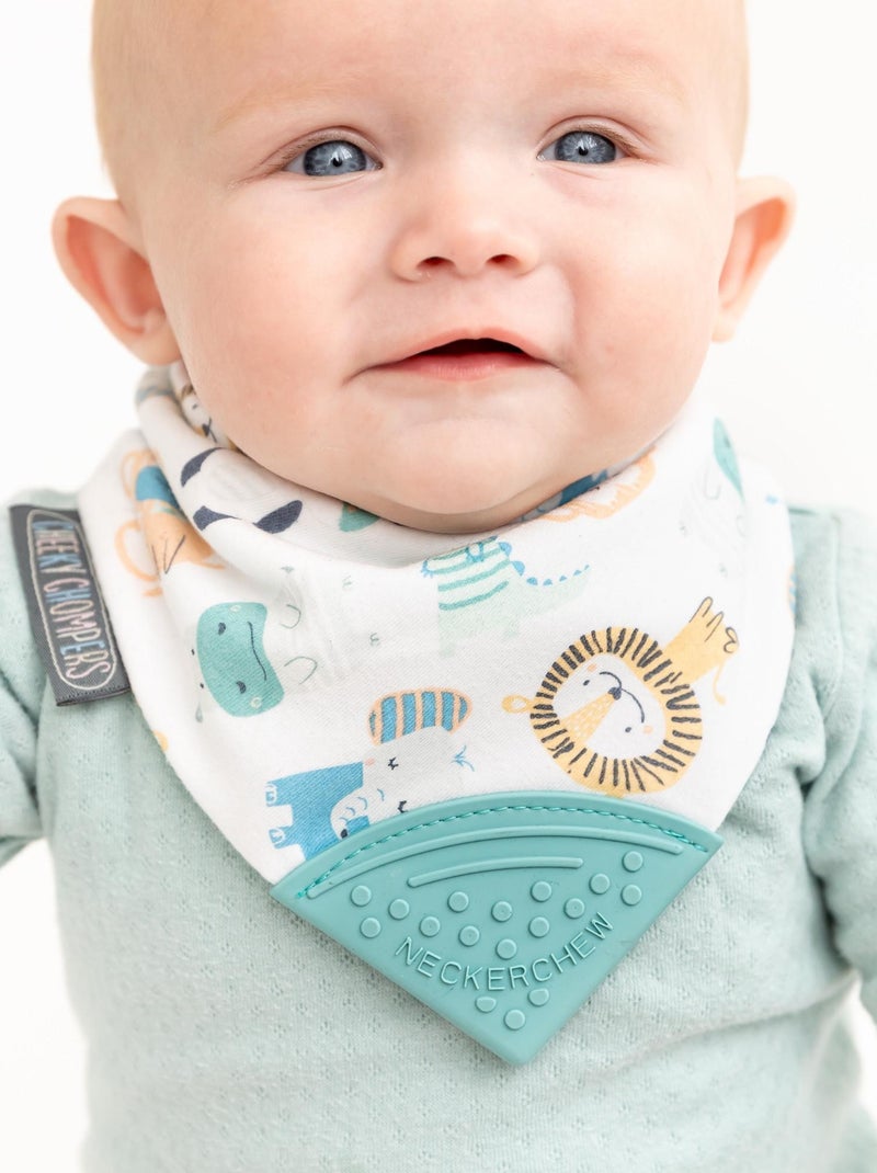 Bavaglino bandana con massaggiagengive, stella | Cheeky Chompers Bianco - Kiabi