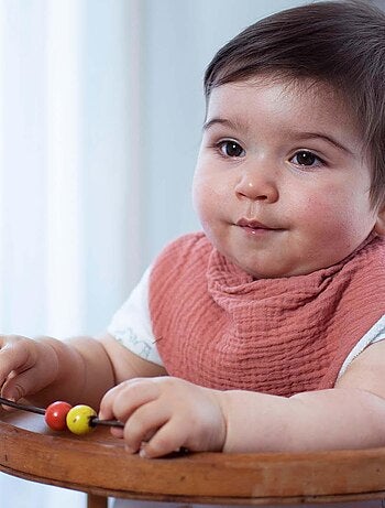 Bavaglino bandana in cotone garzato, jeanne - SEVIRA KIDS