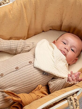 Bavaglino bandana in cotone garzato, jeanne | SEVIRA KIDS