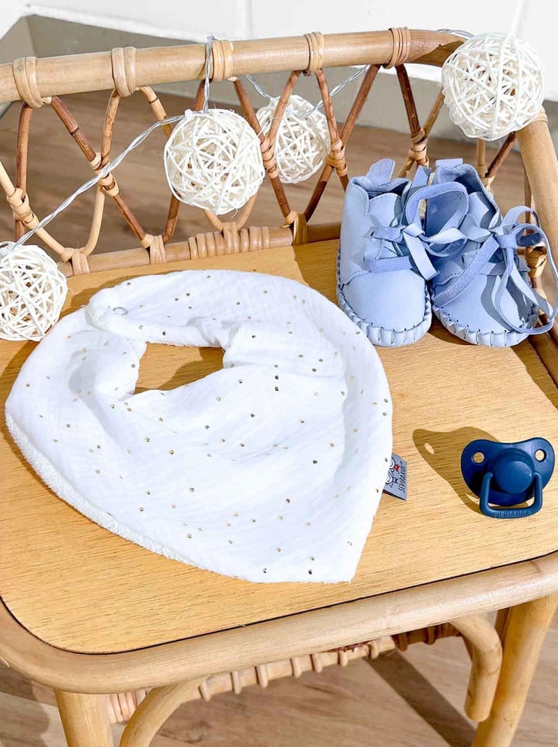 Bavaglino bandana in cotone garzato, jeanne | sevira kids | sevira kids Bianco dorato - Kiabi