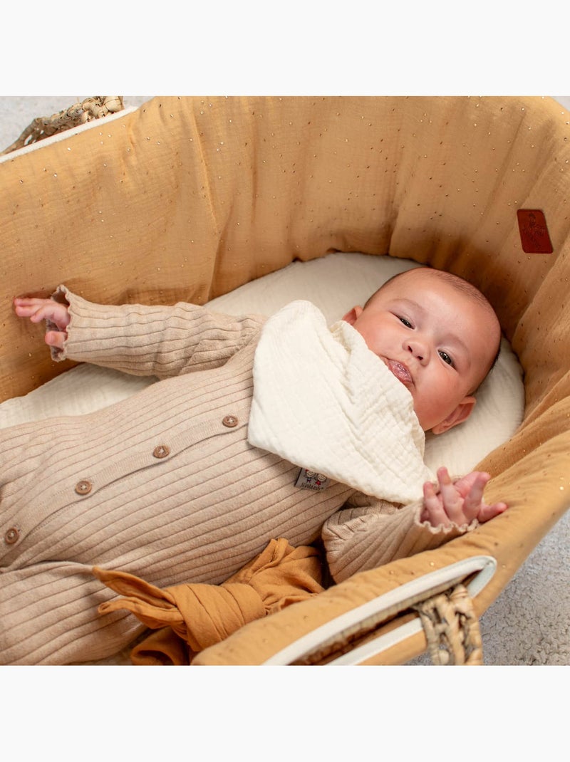 Bavaglino bandana in cotone garzato, jeanne | sevira kids | sevira kids Ecru - Kiabi