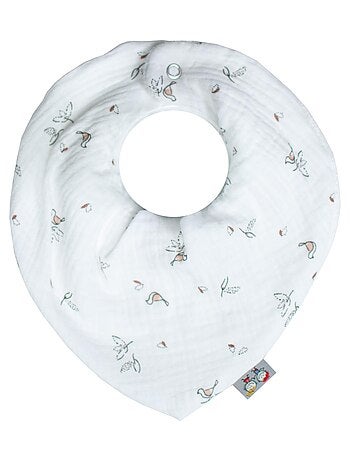 Bavaglino bandana in garza di cotone, melody | sevira kids | sevira kids
