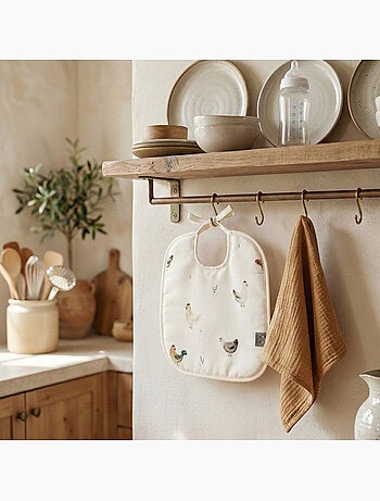 Bavaglino con laccetti in cotone e bambù | sevira kids | sevira kids
