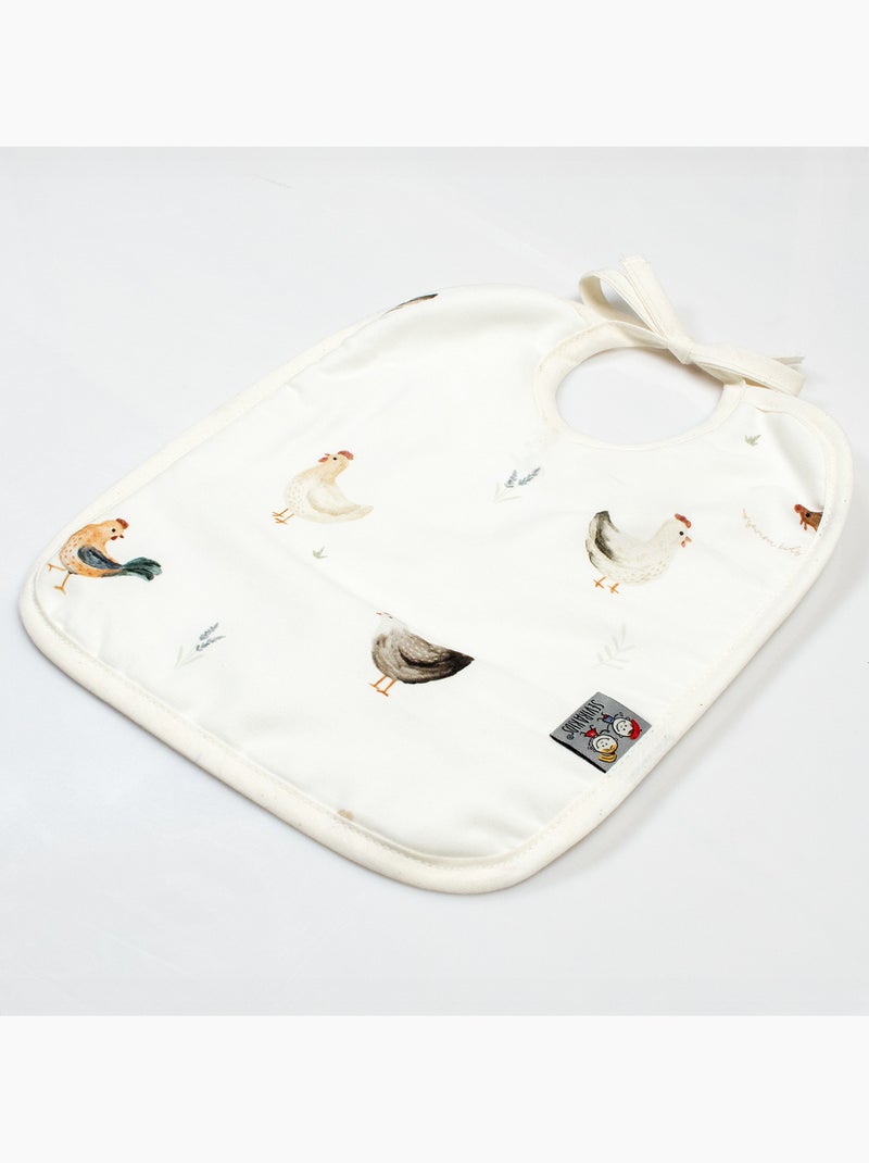 Bavaglino con laccetti in cotone e bambù | sevira kids | sevira kids Ecru - Kiabi