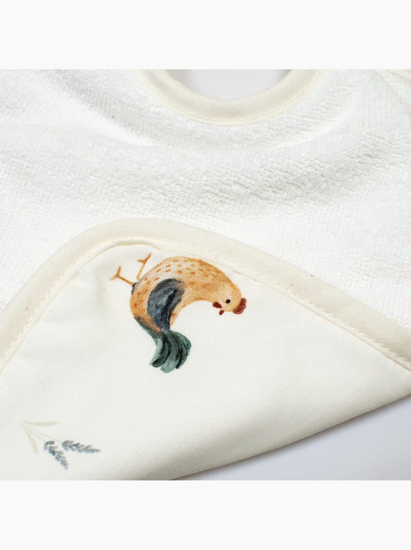 Bavaglino con laccetti in cotone e bambù | sevira kids | sevira kids Ecru - Kiabi