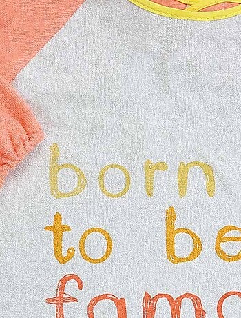 Bavaglino con pettorina in spugna, retro plastificato