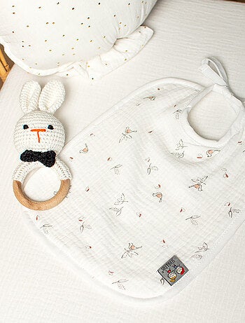 Bavaglino da annodare in cotone, melody | sevira kids | sevira kids
