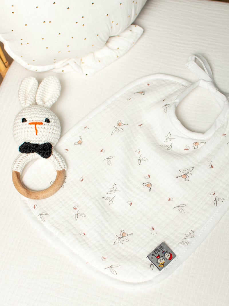 Bavaglino da annodare in cotone, melody | sevira kids | sevira kids Bianco - Kiabi