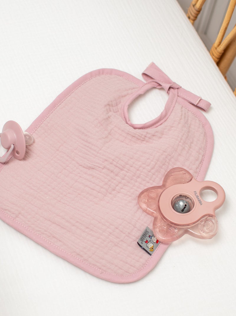 Bavaglino da annodare in mussola di cotone, jeanne | sevira kids | sevira kids Rosa - Kiabi