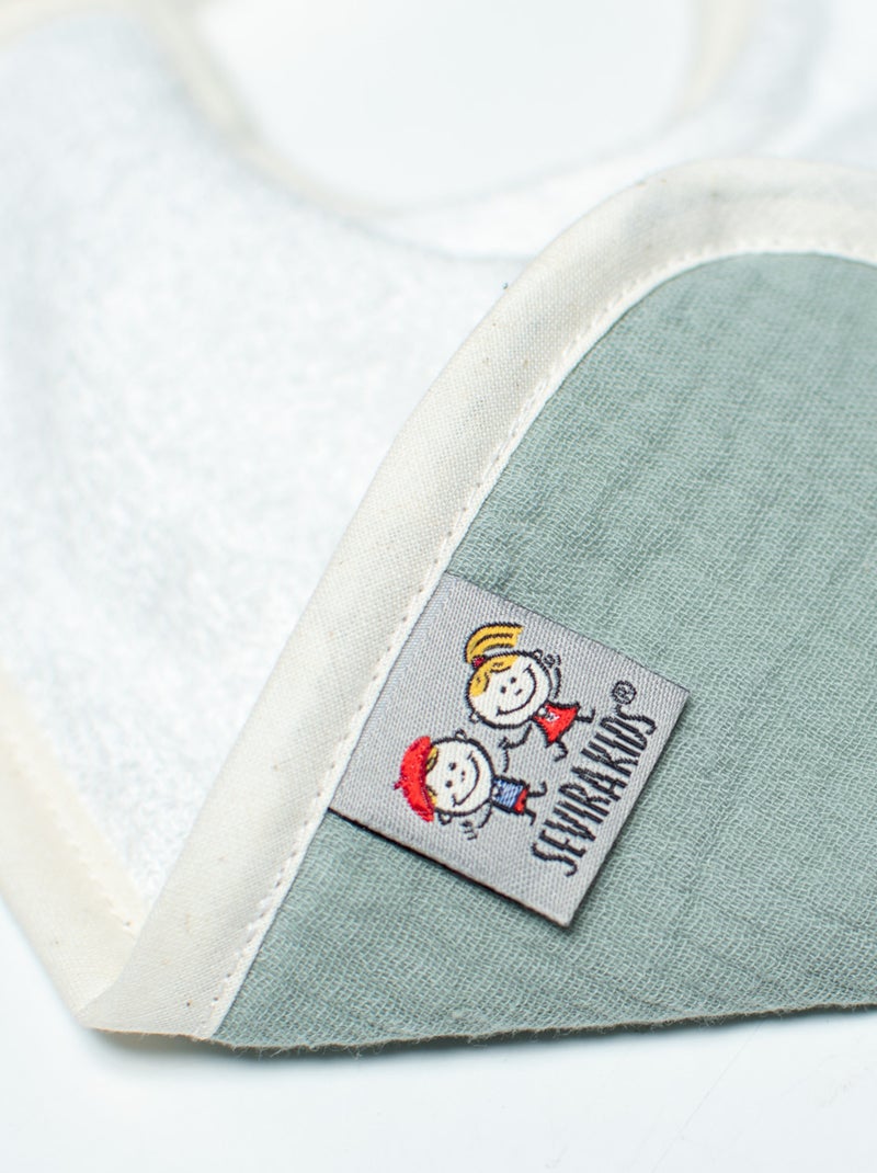 Bavaglino da annodare in mussola di cotone, jeanne | sevira kids | sevira kids Verde acqua - Kiabi