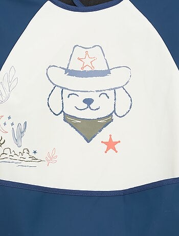 Bavaglino grembiule a maniche lunghe stampato