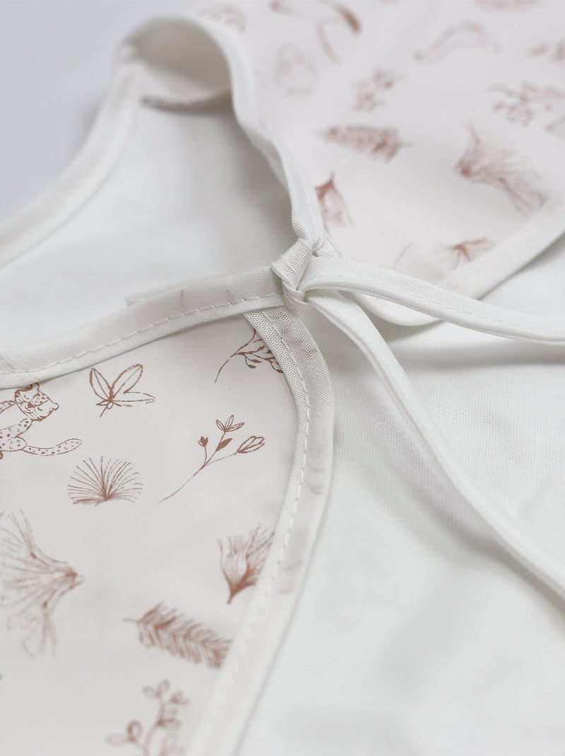 Bavaglino grembiule con maniche lunghe per bambini Ecru - Kiabi