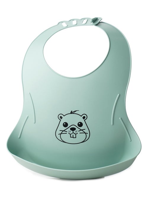 Bavaglino impermeabile regolabile BIBOU Castor Thermobaby con tasca alimentare - Kiabi