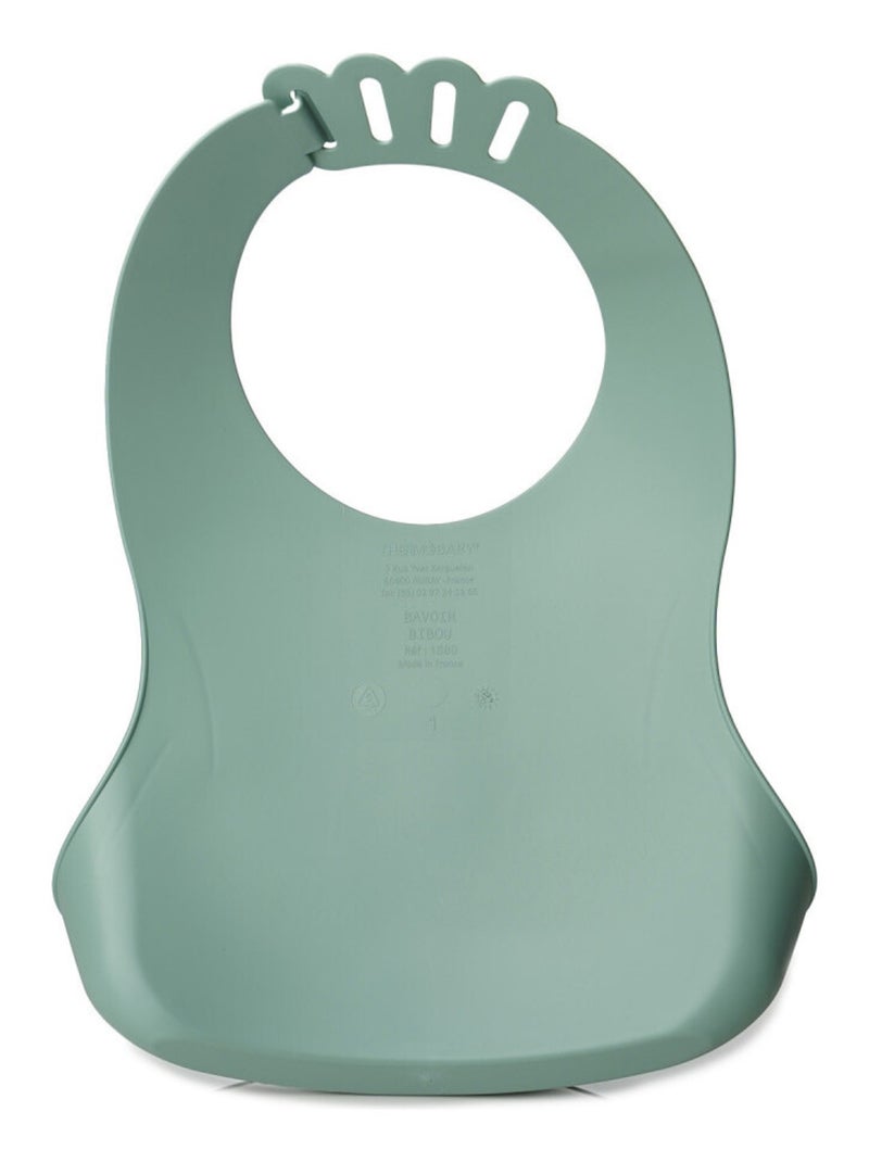 Bavaglino impermeabile regolabile BIBOU Castor Thermobaby con tasca alimentare Verde - Kiabi